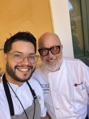 Chef Charles Davis with a fellow guest chef